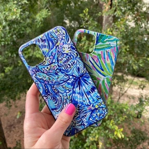 IPhone 11 Lilly Style Preppy Blue Pink Phone Case - Picture 6 of 10